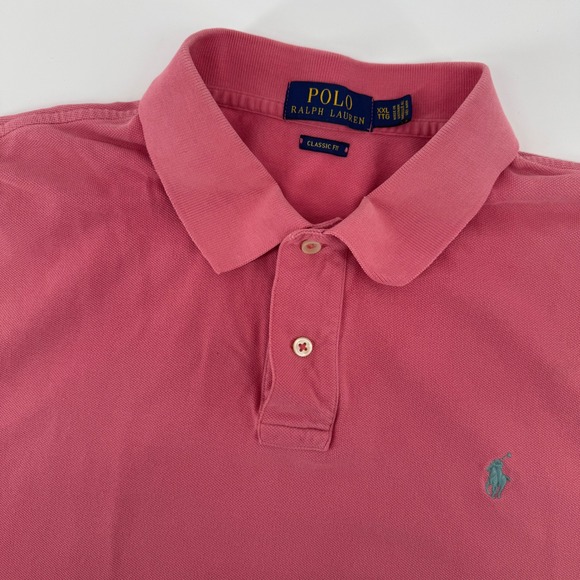 Polo Ralph Lauren Other - Polo Ralph Lauren Mens XXL Classic Fit Big Pony Polo Shirt Coral Short Sleeve